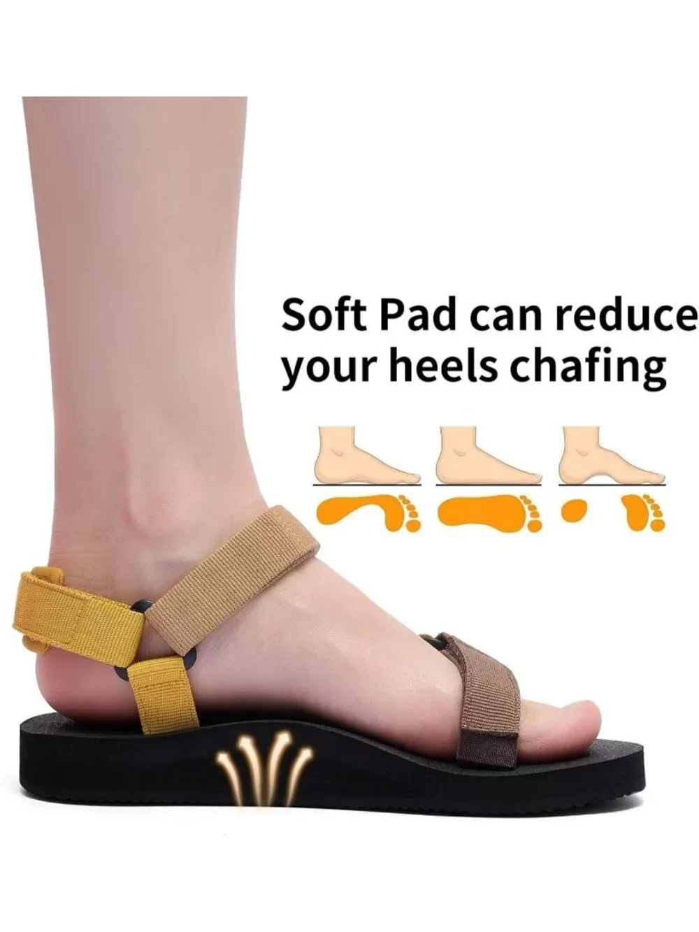 Women's Brown Arch Support Yoga Mat Insole Original Hiking Sport Sandal Shoes